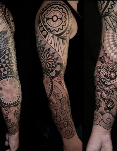 Tattoo Geometria Precolombino por Leandro Arias