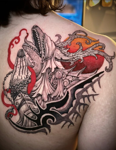 Tattoo Black Work By Leandro Arias