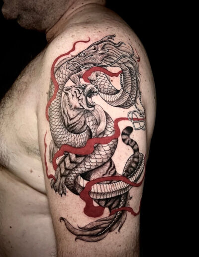 Tattoo Black Work by Leandro Arias