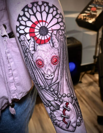 Black Work Tatuaje realizado por Leandro Arias