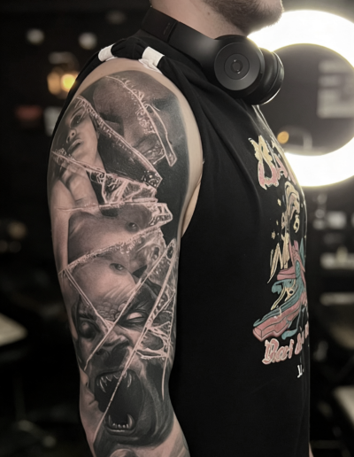 Tattoo cosmic forms and enigmatic symbols by Julián González